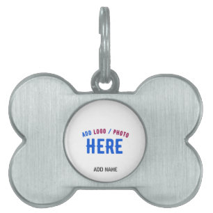 STYLISH MODERN CUSTOMIZABLE WHITE VERIFIED BRANDED PET ID TAG