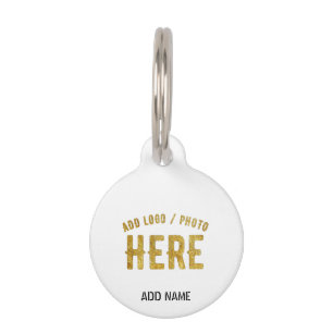 STYLISH MODERN CUSTOMIZABLE WHITE VERIFIED BRANDED PET TAG
