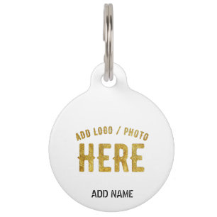 STYLISH MODERN CUSTOMIZABLE WHITE VERIFIED BRANDED PET TAG