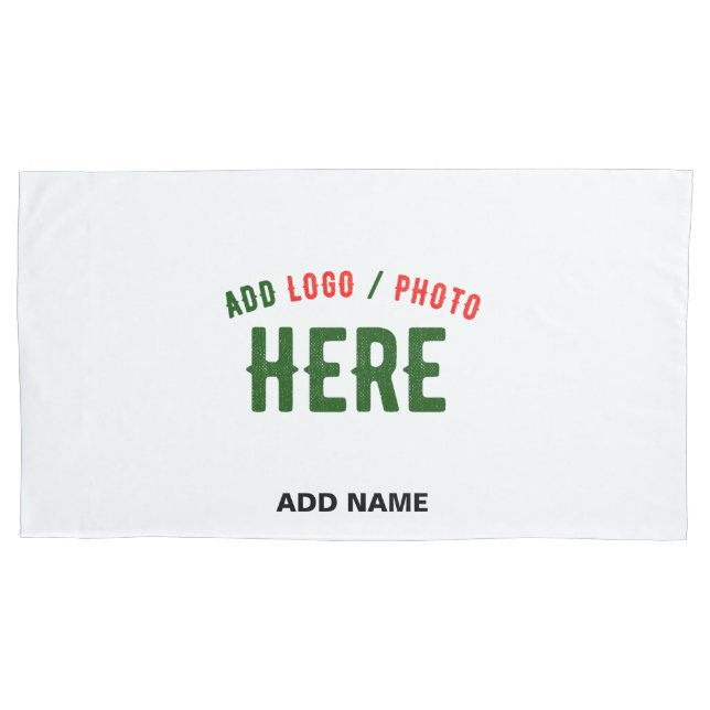 STYLISH MODERN CUSTOMIZABLE WHITE VERIFIED BRANDED PILLOWCASE (Front)