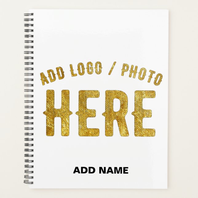 STYLISH MODERN CUSTOMIZABLE WHITE VERIFIED BRANDED PLANNER (Front)