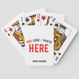 STYLISH MODERN CUSTOMIZABLE WHITE VERIFIED BRANDED PLAYING CARDS
