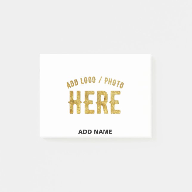 STYLISH MODERN CUSTOMIZABLE WHITE VERIFIED BRANDED POST-IT NOTES (Front)