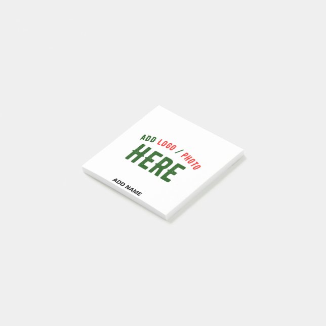STYLISH MODERN CUSTOMIZABLE WHITE VERIFIED BRANDED POST-IT NOTES (Angled)