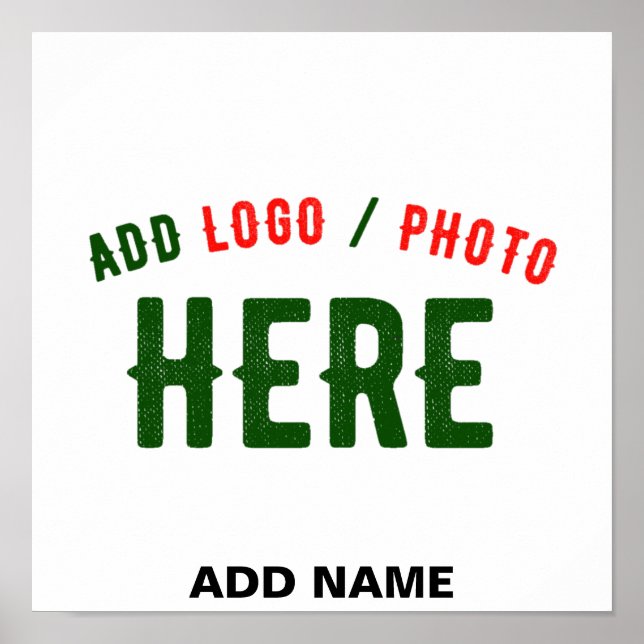 STYLISH MODERN CUSTOMIZABLE WHITE VERIFIED BRANDED POSTER (Front)