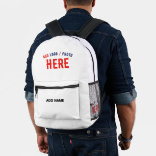 STYLISH MODERN CUSTOMIZABLE WHITE VERIFIED BRANDED PRINTED BACKPACK