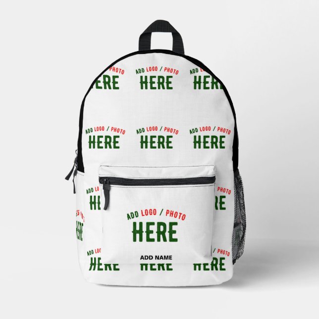 STYLISH MODERN CUSTOMIZABLE WHITE VERIFIED BRANDED PRINTED BACKPACK (Front)