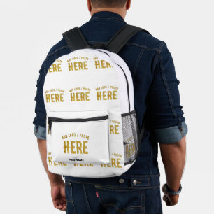 STYLISH MODERN CUSTOMIZABLE WHITE VERIFIED BRANDED PRINTED BACKPACK