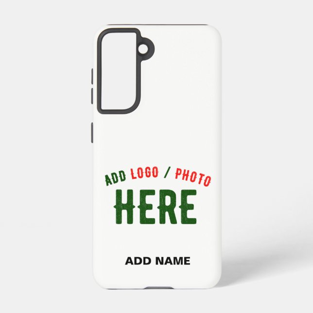 STYLISH MODERN CUSTOMIZABLE WHITE VERIFIED BRANDED SAMSUNG GALAXY S21 CASE (Back)