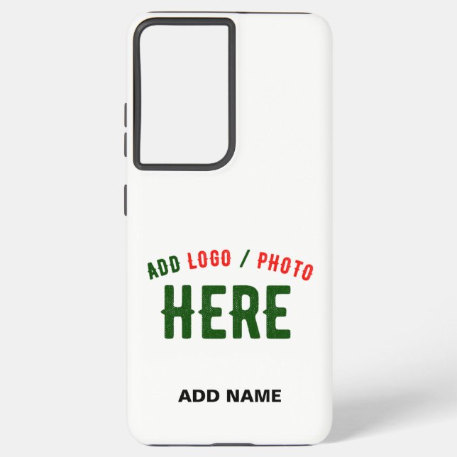 STYLISH MODERN CUSTOMIZABLE WHITE VERIFIED BRANDED SAMSUNG GALAXY S21 ULTRA CASE (Back)