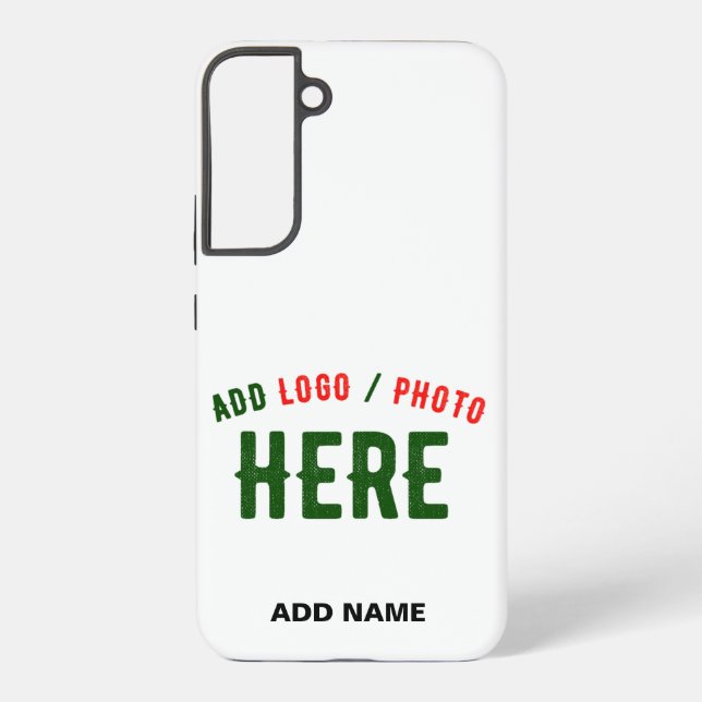 STYLISH MODERN CUSTOMIZABLE WHITE VERIFIED BRANDED SAMSUNG GALAXY S22+ CASE (Back)