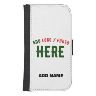 STYLISH MODERN CUSTOMIZABLE WHITE VERIFIED BRANDED SAMSUNG S4 WALLET CASE