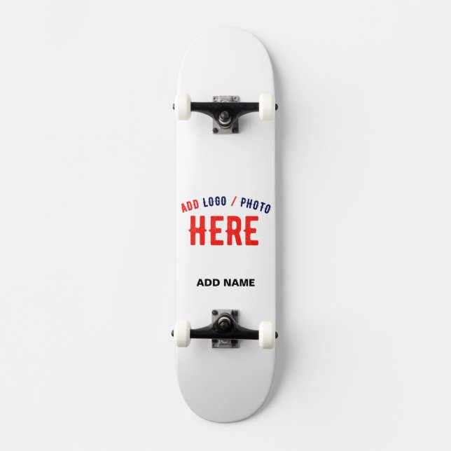 STYLISH MODERN CUSTOMIZABLE WHITE VERIFIED BRANDED SKATEBOARD (Front)