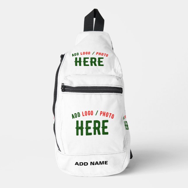 STYLISH MODERN CUSTOMIZABLE WHITE VERIFIED BRANDED SLING BAG (Front)