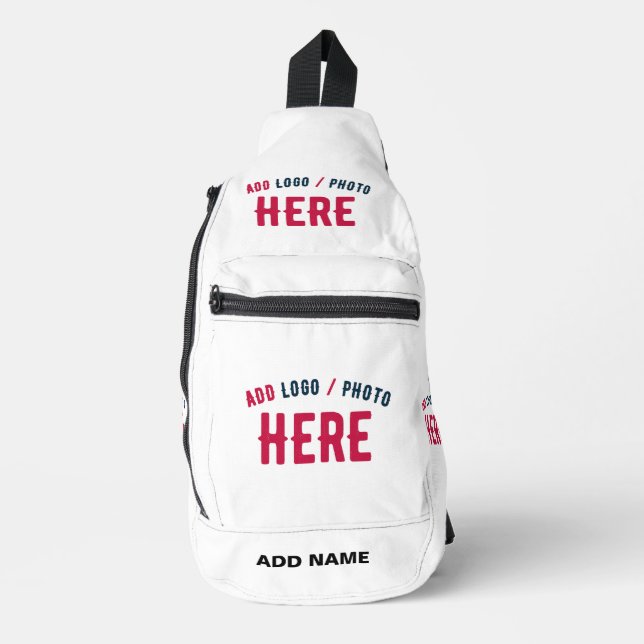 STYLISH MODERN CUSTOMIZABLE WHITE VERIFIED BRANDED SLING BAG (Front)