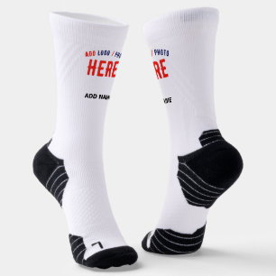 STYLISH MODERN CUSTOMIZABLE WHITE VERIFIED BRANDED SOCKS