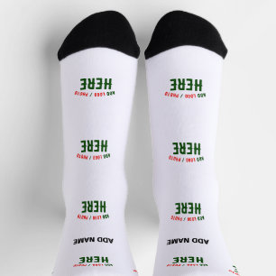 STYLISH MODERN CUSTOMIZABLE WHITE VERIFIED BRANDED SOCKS