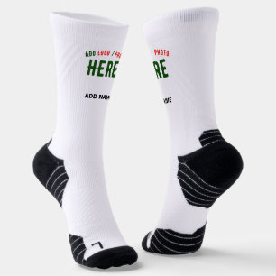 STYLISH MODERN CUSTOMIZABLE WHITE VERIFIED BRANDED SOCKS