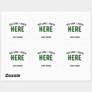 STYLISH MODERN CUSTOMIZABLE WHITE VERIFIED BRANDED SQUARE STICKER