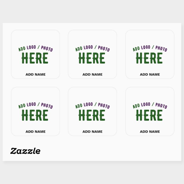STYLISH MODERN CUSTOMIZABLE WHITE VERIFIED BRANDED SQUARE STICKER (Sheet)
