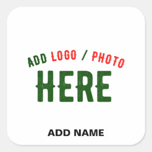 STYLISH MODERN CUSTOMIZABLE WHITE VERIFIED BRANDED SQUARE STICKER