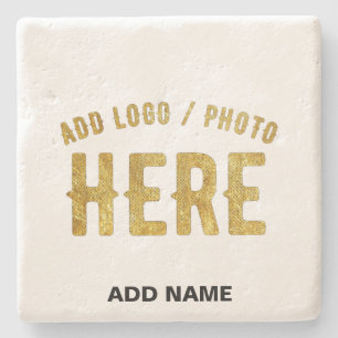 STYLISH MODERN CUSTOMIZABLE WHITE VERIFIED BRANDED STONE COASTER