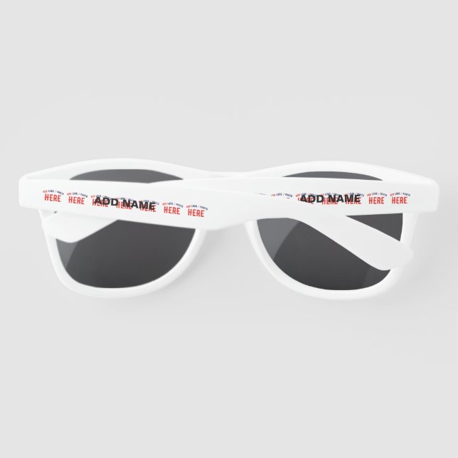 STYLISH MODERN CUSTOMIZABLE WHITE VERIFIED BRANDED SUNGLASSES (Back)