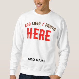 STYLISH MODERN CUSTOMIZABLE WHITE VERIFIED BRANDED SWEATSHIRT