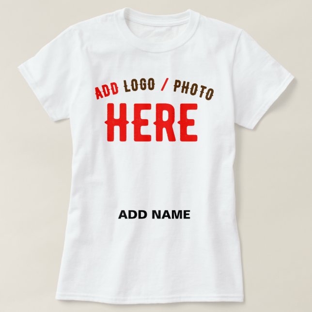 STYLISH MODERN CUSTOMIZABLE WHITE VERIFIED BRANDED T-Shirt (Design Front)