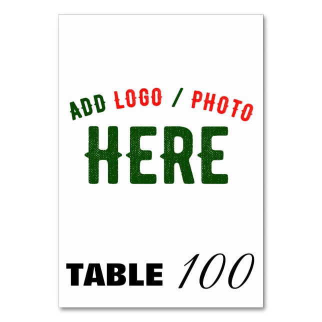 STYLISH MODERN CUSTOMIZABLE WHITE VERIFIED BRANDED TABLE NUMBER (Front)