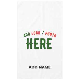 STYLISH MODERN CUSTOMIZABLE WHITE VERIFIED BRANDED TABLECLOTH