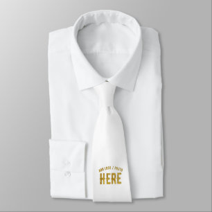 STYLISH MODERN CUSTOMIZABLE WHITE VERIFIED BRANDED TIE