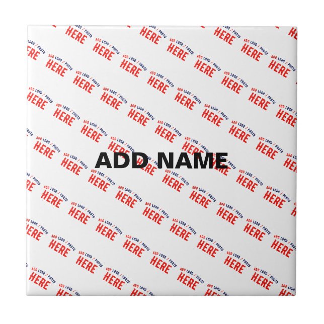 STYLISH MODERN CUSTOMIZABLE WHITE VERIFIED BRANDED TILE (Front)