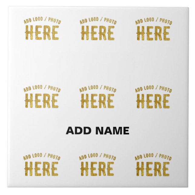 STYLISH MODERN CUSTOMIZABLE WHITE VERIFIED BRANDED TILE (Front)