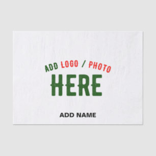 STYLISH MODERN CUSTOMIZABLE WHITE VERIFIED BRANDED TISSUE PAPER