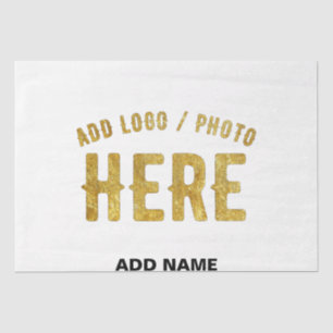 STYLISH MODERN CUSTOMIZABLE WHITE VERIFIED BRANDED TISSUE PAPER