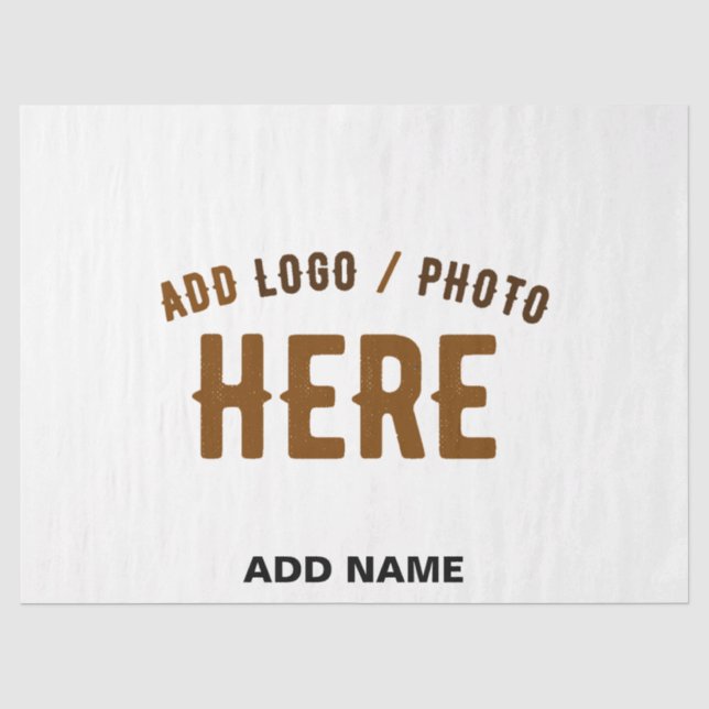 STYLISH MODERN CUSTOMIZABLE WHITE VERIFIED BRANDED TISSUE PAPER (Front)
