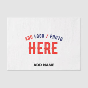 STYLISH MODERN CUSTOMIZABLE WHITE VERIFIED BRANDED TISSUE PAPER