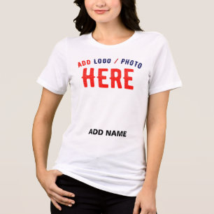 STYLISH MODERN CUSTOMIZABLE WHITE VERIFIED BRANDED Tri-Blend SHIRT