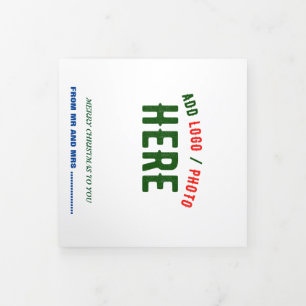 STYLISH MODERN CUSTOMIZABLE WHITE VERIFIED BRANDED Tri-Fold CARD
