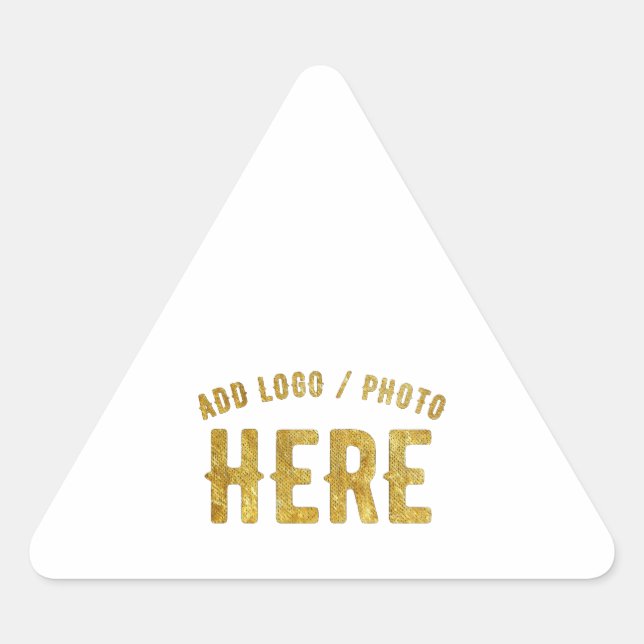 STYLISH MODERN CUSTOMIZABLE WHITE VERIFIED BRANDED TRIANGLE STICKER (Front)