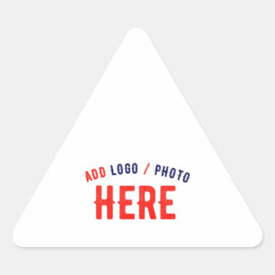 STYLISH MODERN CUSTOMIZABLE WHITE VERIFIED BRANDED TRIANGLE STICKER