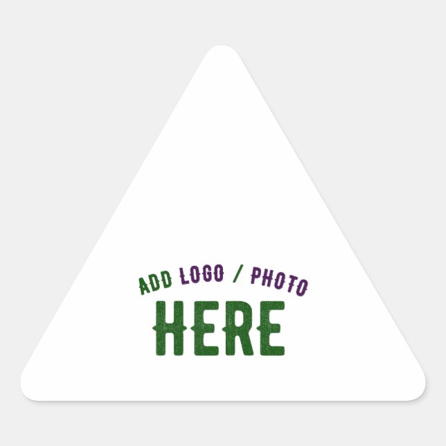 STYLISH MODERN CUSTOMIZABLE WHITE VERIFIED BRANDED TRIANGLE STICKER (Front)