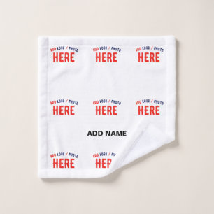 STYLISH MODERN CUSTOMIZABLE WHITE VERIFIED BRANDED WASH CLOTH