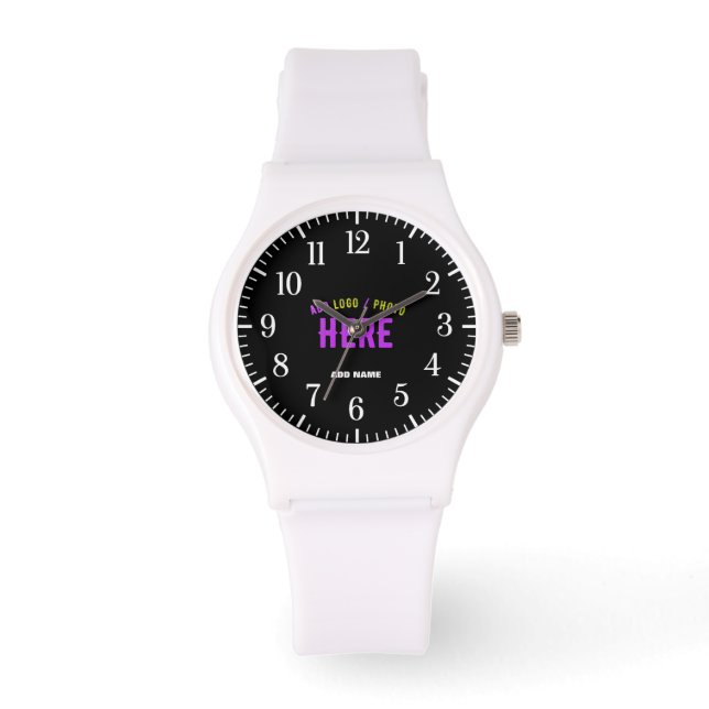 STYLISH MODERN CUSTOMIZABLE WHITE VERIFIED BRANDED WATCH (Front)