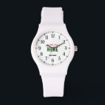 STYLISH MODERN CUSTOMIZABLE WHITE VERIFIED BRANDED WATCH<br><div class="desc">THIS IS A DESIGN FITTING FOR EVERYONE.YOU CAN CHANGE, RESIZE OR ADD LOGO, PHOTO, TEXT AND COLOURS THE WAY YOU LIKE.THANK YOU.</div>