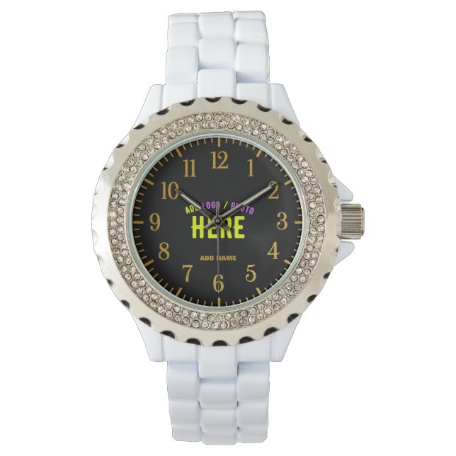 STYLISH MODERN CUSTOMIZABLE WHITE VERIFIED BRANDED WATCH (Front)