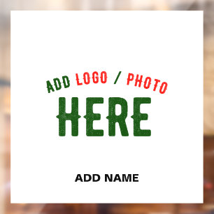 STYLISH MODERN CUSTOMIZABLE WHITE VERIFIED BRANDED WINDOW CLING