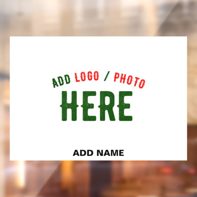 STYLISH MODERN CUSTOMIZABLE WHITE VERIFIED BRANDED WINDOW CLING (Sheet 2)