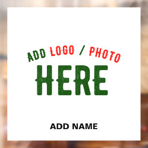 STYLISH MODERN CUSTOMIZABLE WHITE VERIFIED BRANDED WINDOW CLING